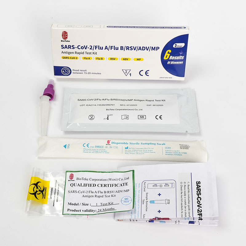 SARS-CoV-2 / Flu A / Flu B / RSV / ADV / MP Antigen Rapid Test Kit