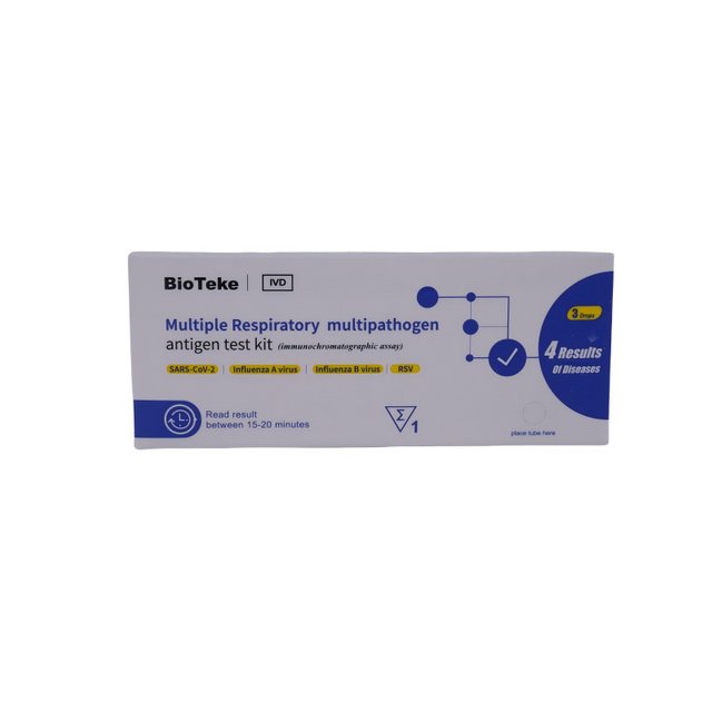 Bioteke 4 In 1 COVID-19, Flu A+B, RSV Antigen Rapid Test Kit