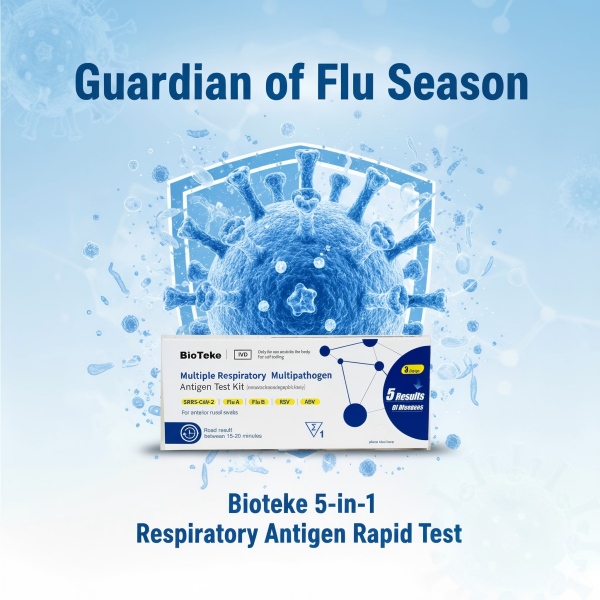 Bioteke 5 in 1 Respiratory Antigen Rapid Test | Fast, Accurate & Multiplex Detection