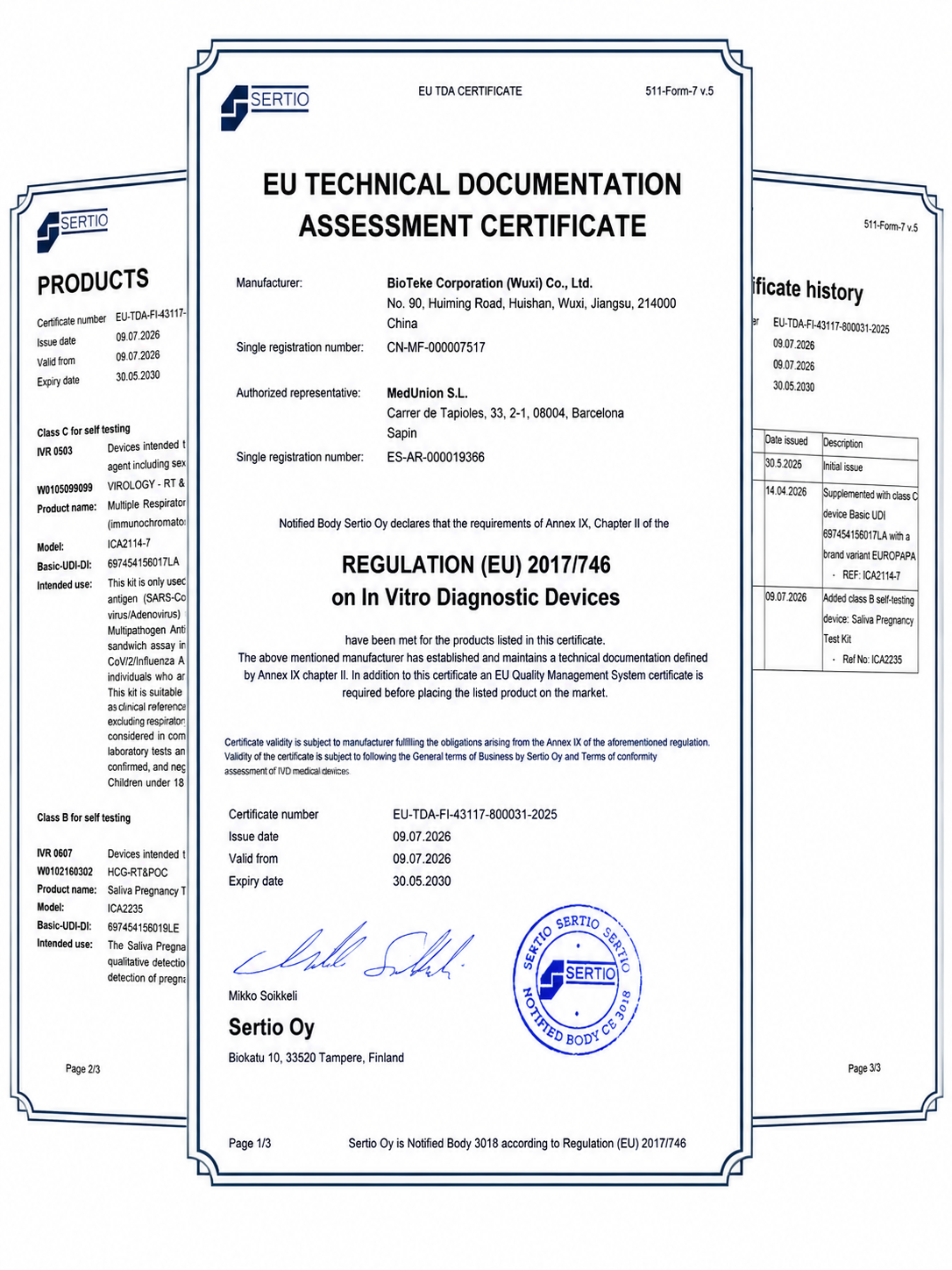 IVDR CERTIFICATE